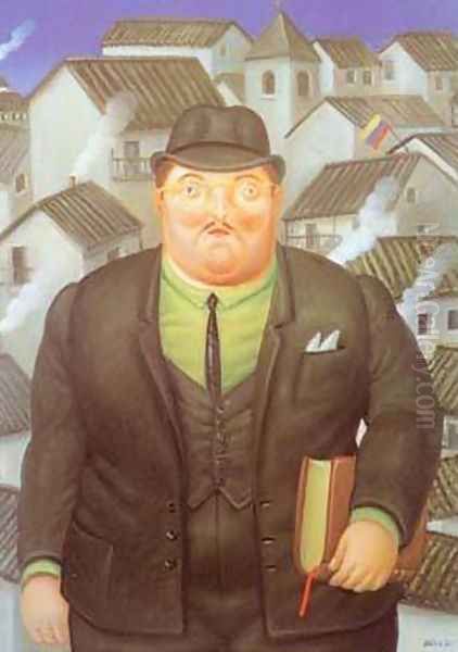 A Lawyer Oil Painting by Fernando Botero