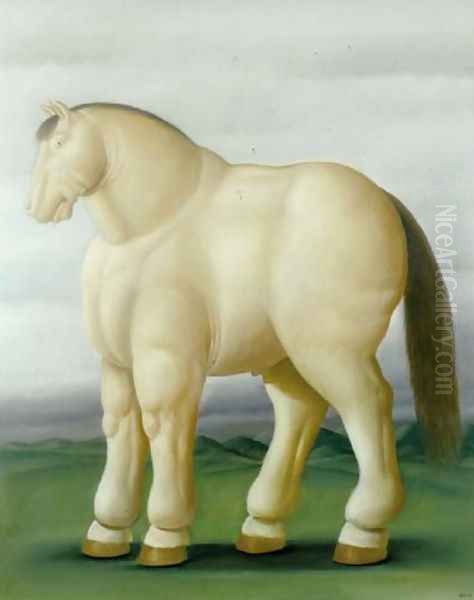 Horse Caballo Oil Painting by Fernando Botero