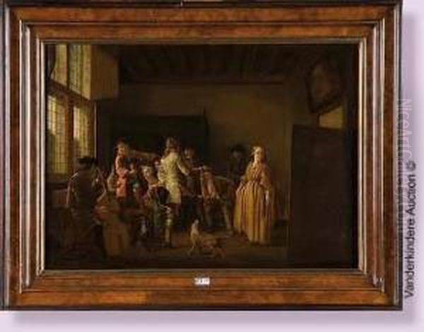 Le Petit Concert Prive Oil Painting by Cornelis Troost