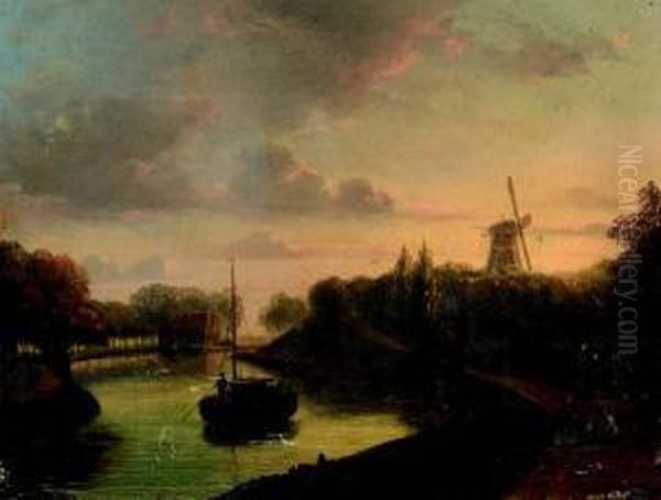 De Avondwandeling Oil Painting by Willem Troost