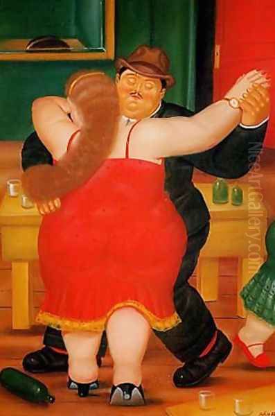 Dancers Oil Painting by Fernando Botero