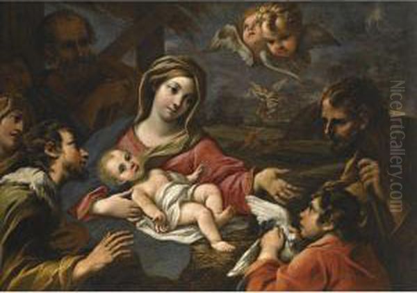 Adoration Of The Shepherds Oil Painting by Girolamo Troppa