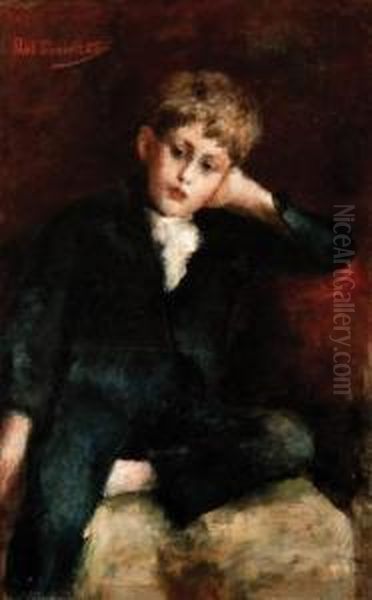 Portrait Of A Boy Oil Painting by Pierre Troubetzkoy