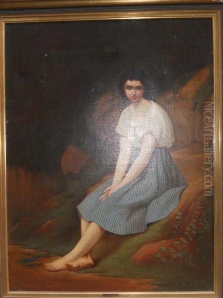 Jeune Tourangelle Oil Painting by Paul Trouillebert