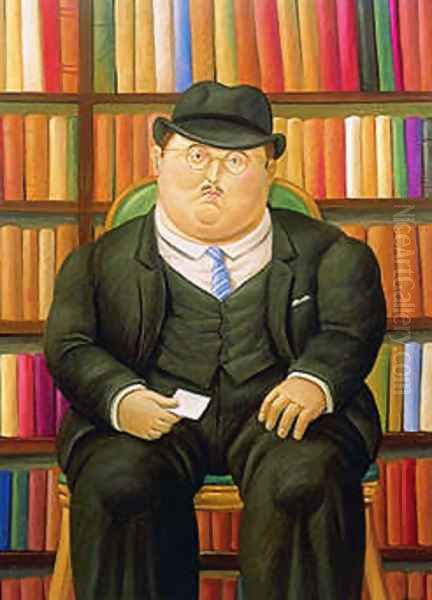 The Notary Oil Painting by Fernando Botero