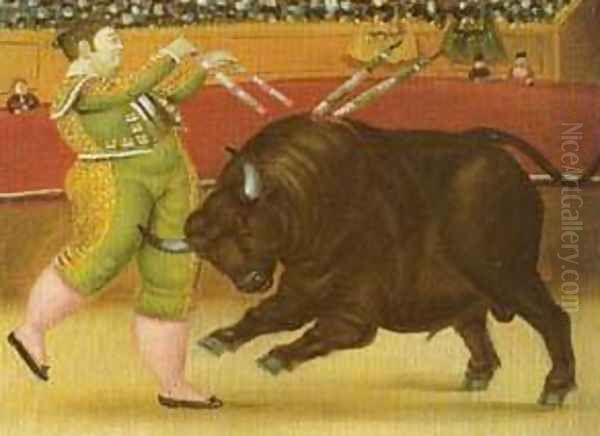 Banderillas 1987 Oil Painting by Fernando Botero