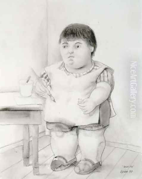 Pedrito Oil Painting by Fernando Botero