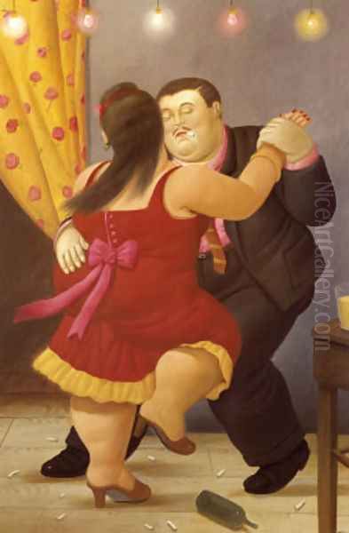 Dancers 2 Oil Painting by Fernando Botero