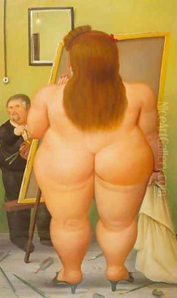 The Atelier 1990 Oil Painting by Fernando Botero