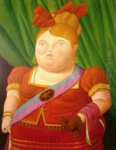 The First Lady La Primera Dama Oil Painting by Fernando Botero