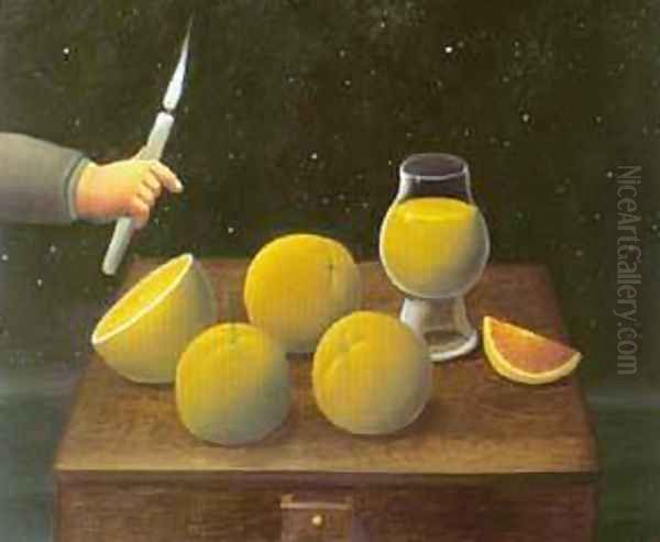 The Night 1998 Oil Painting by Fernando Botero