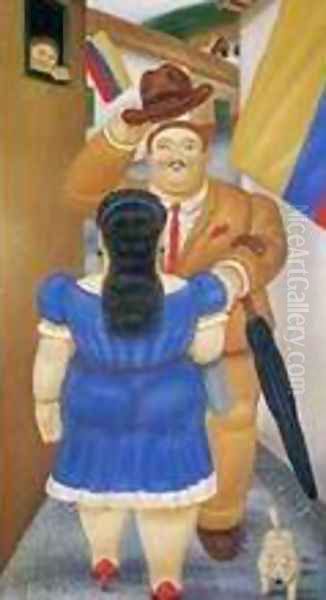 National Holiday Oil Painting by Fernando Botero