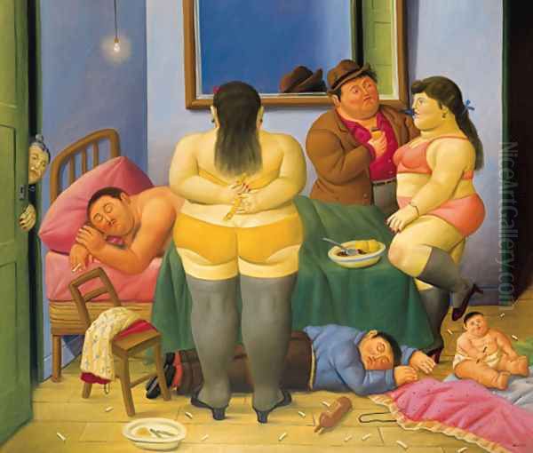 Casa de Marta Pintuco Oil Painting by Fernando Botero