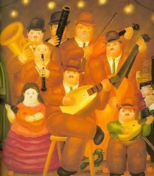 The Musicians 1979 Oil Painting by Fernando Botero