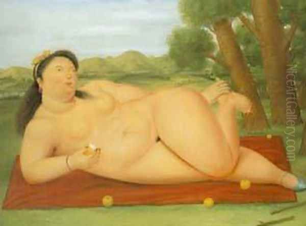 Colombiana 1986 Oil Painting by Fernando Botero