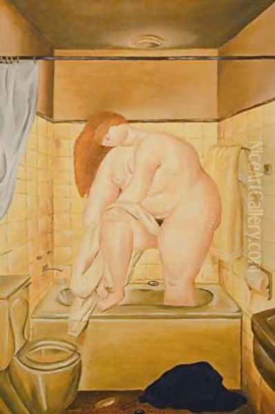 Homage to Bonnard Oil Painting by Fernando Botero