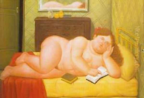 Colombiana 1991 Oil Painting by Fernando Botero