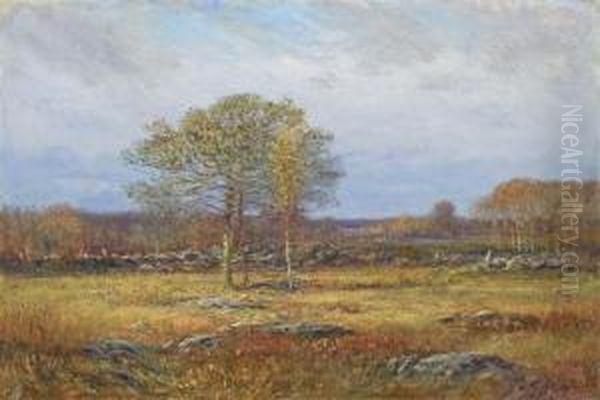 Autumn Fields Oil Painting by Dwight William Tryon