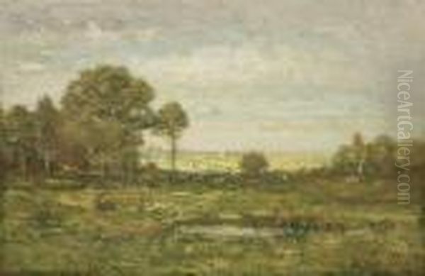 Summer Landscape Oil Painting by Dwight William Tryon