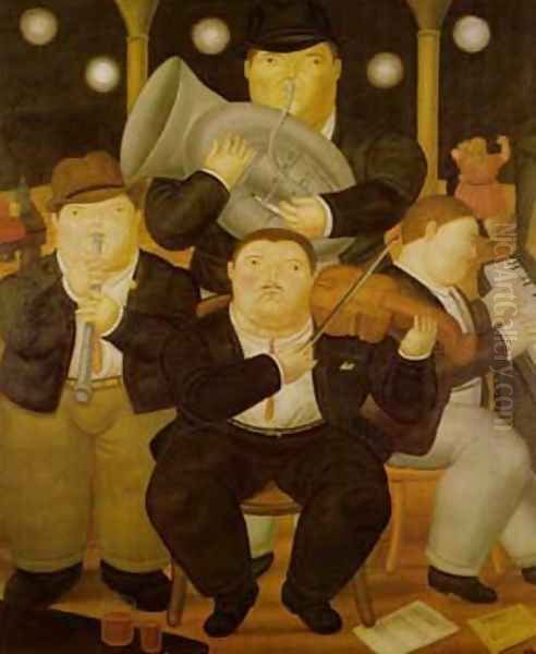 Four Musicians Oil Painting by Fernando Botero