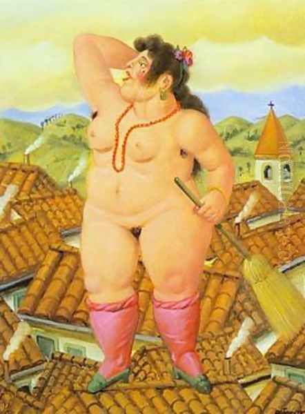 La Loca 1996 Oil Painting by Fernando Botero