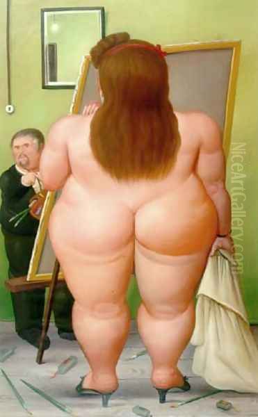 The Studio El Estudio Oil Painting by Fernando Botero