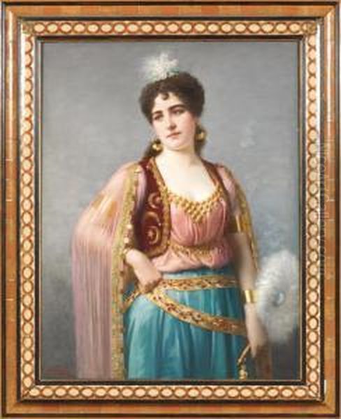 Orientale Aux Bijoux Oil Painting by Frederic Tschaggeny