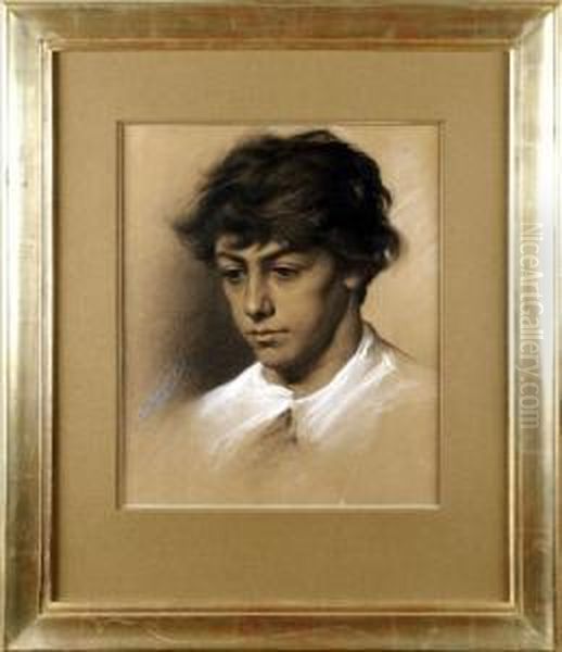 Portrait D'adolescent Oil Painting by Frederic Tschaggeny