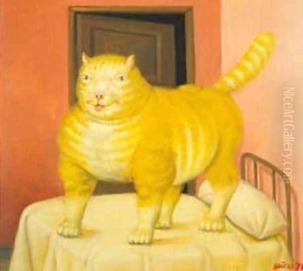 The Cat 1994 Oil Painting by Fernando Botero