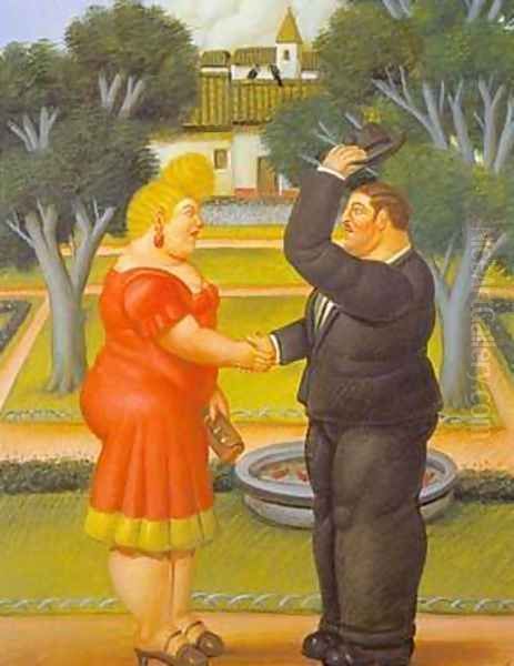 Good Morning 1996 Oil Painting by Fernando Botero