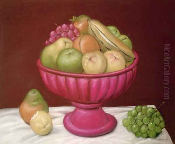 Fruits Frutas Oil Painting by Fernando Botero