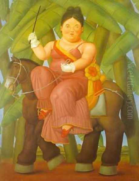 The President and First Lady 1989 Oil Painting by Fernando Botero