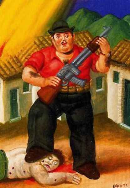 El Cazador Oil Painting by Fernando Botero