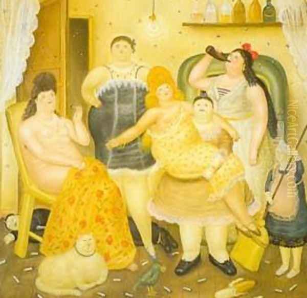 The House of Maria Duque 1970 Oil Painting by Fernando Botero