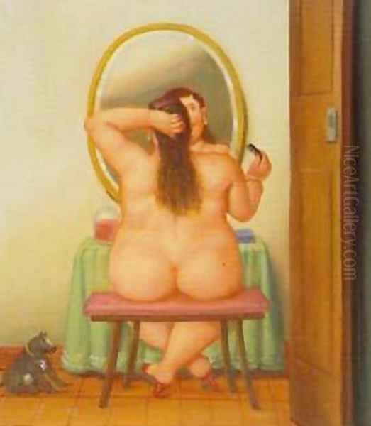 The Toilet 1996 Oil Painting by Fernando Botero