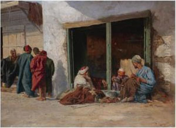 The Shoemakers Oil Painting by Pericles Tsirigotis