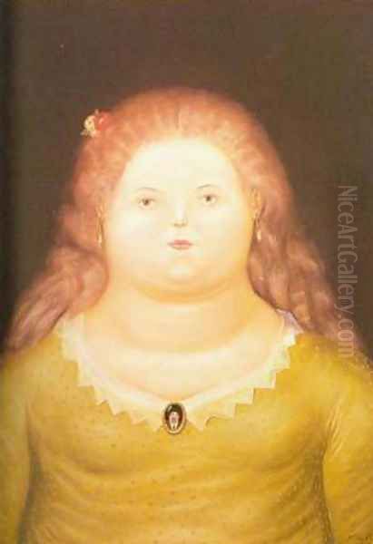 Delfina 1972 Oil Painting by Fernando Botero