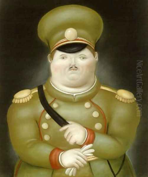 The Captain Oil Painting by Fernando Botero