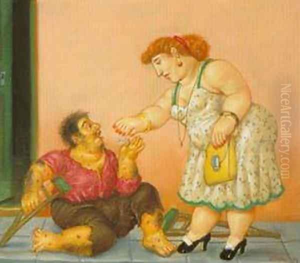 Charity 1996.jpg Oil Painting by Fernando Botero