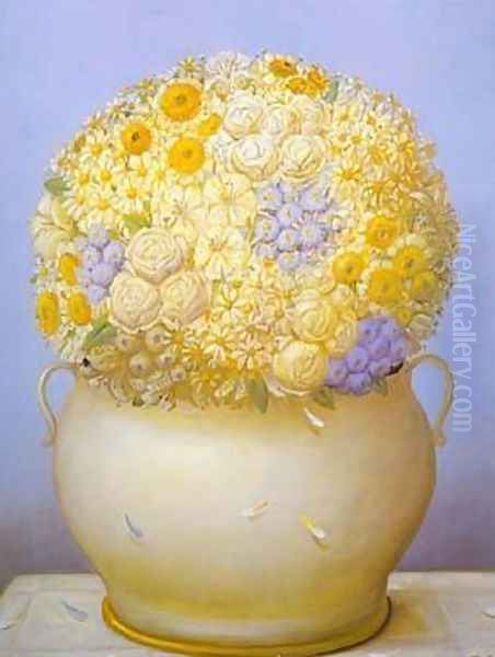 Flowers 1995.jpg Oil Painting by Fernando Botero