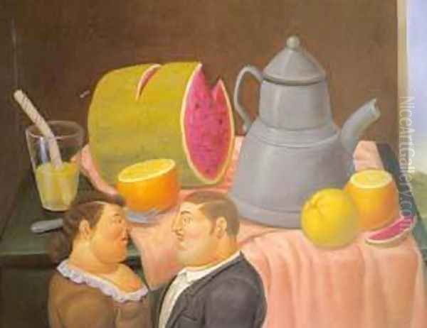 Interior 1995 Oil Painting by Fernando Botero