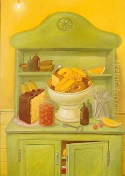 The Buffet 1993 Oil Painting by Fernando Botero