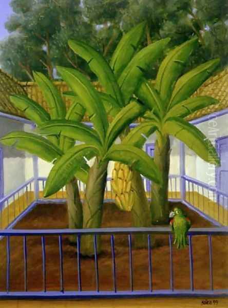 Garden El Patio Oil Painting by Fernando Botero