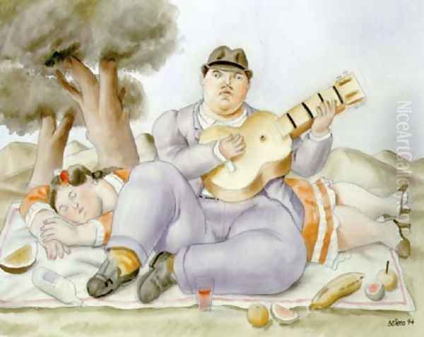 Rural Concert Concierto Campestre Oil Painting by Fernando Botero