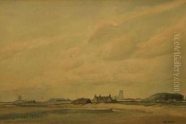 A Distant View Of Happisburgh by Horace W Tuck