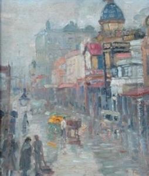 Streetscape Oil Painting by Marie Anne Tuck