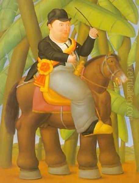 President and First Lady 1989. Oil Painting by Fernando Botero