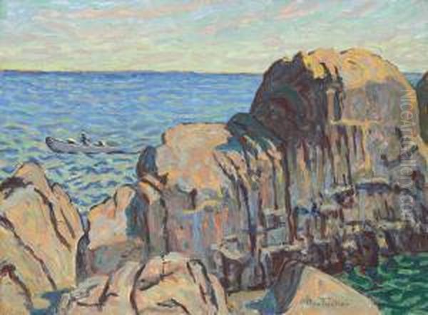 Rockport Oil Painting by Allen Tucker