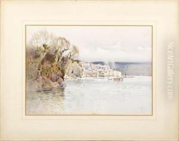 Polperro Oil Painting by Arthur Tucker