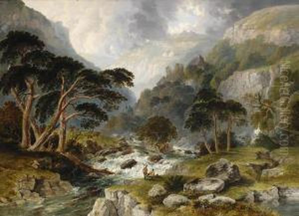 The River Dart Oil Painting by Frederick Tucker